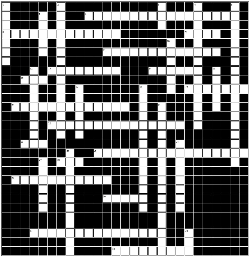 Medieval Crossword 33